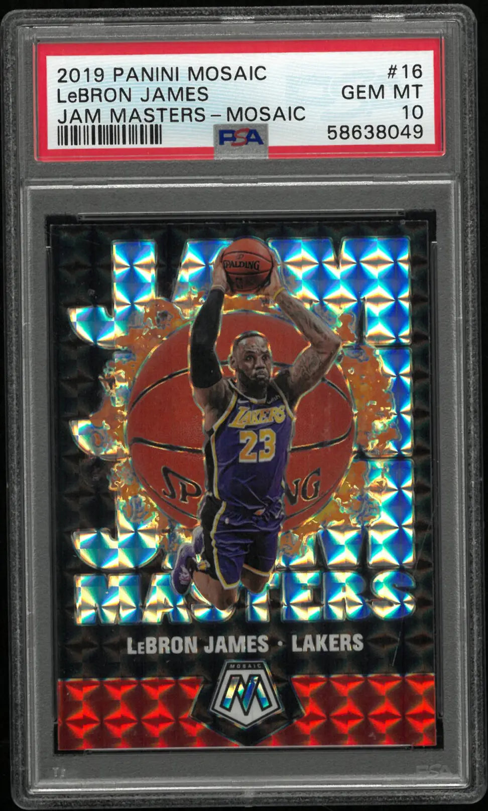 2019 Panini Mosaic Jam Masters LeBron James PSA 10 