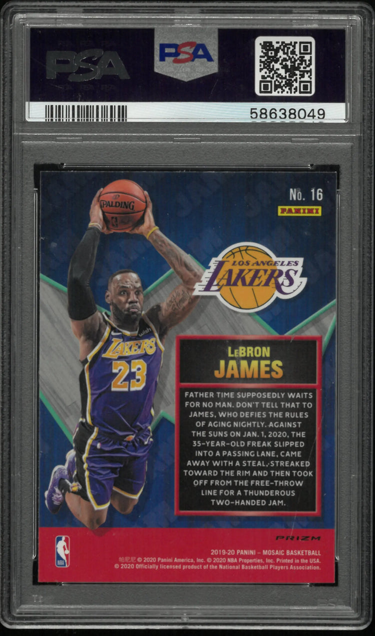 2019 Panini Mosaic Jam Masters LeBron James PSA 10 