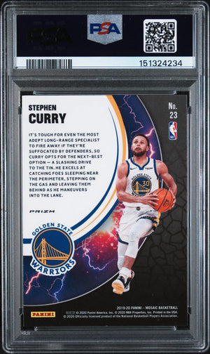 2019 Panini Mosaic Overdrive Stephen Curry PSA 10 