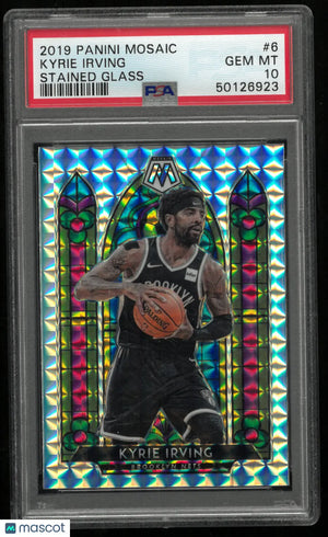 2019 Panini Mosaic Stained Glass Kyrie Irving #6 PSA 10 
