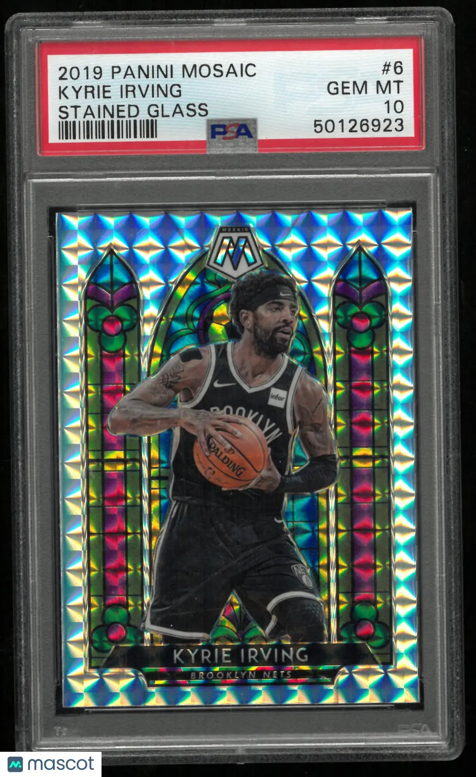 2019 Panini Mosaic Stained Glass Kyrie Irving #6 PSA 10 