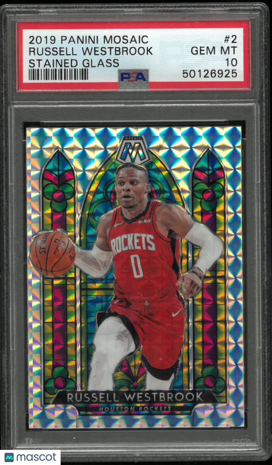 2019 Panini Mosaic Stained Glass Russell Westbrook #2 PSA 10 
