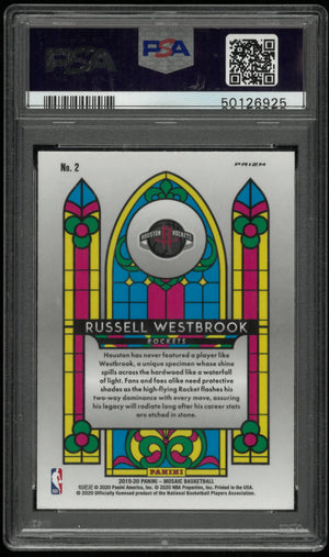 2019 Panini Mosaic Stained Glass Russell Westbrook #2 PSA 10 