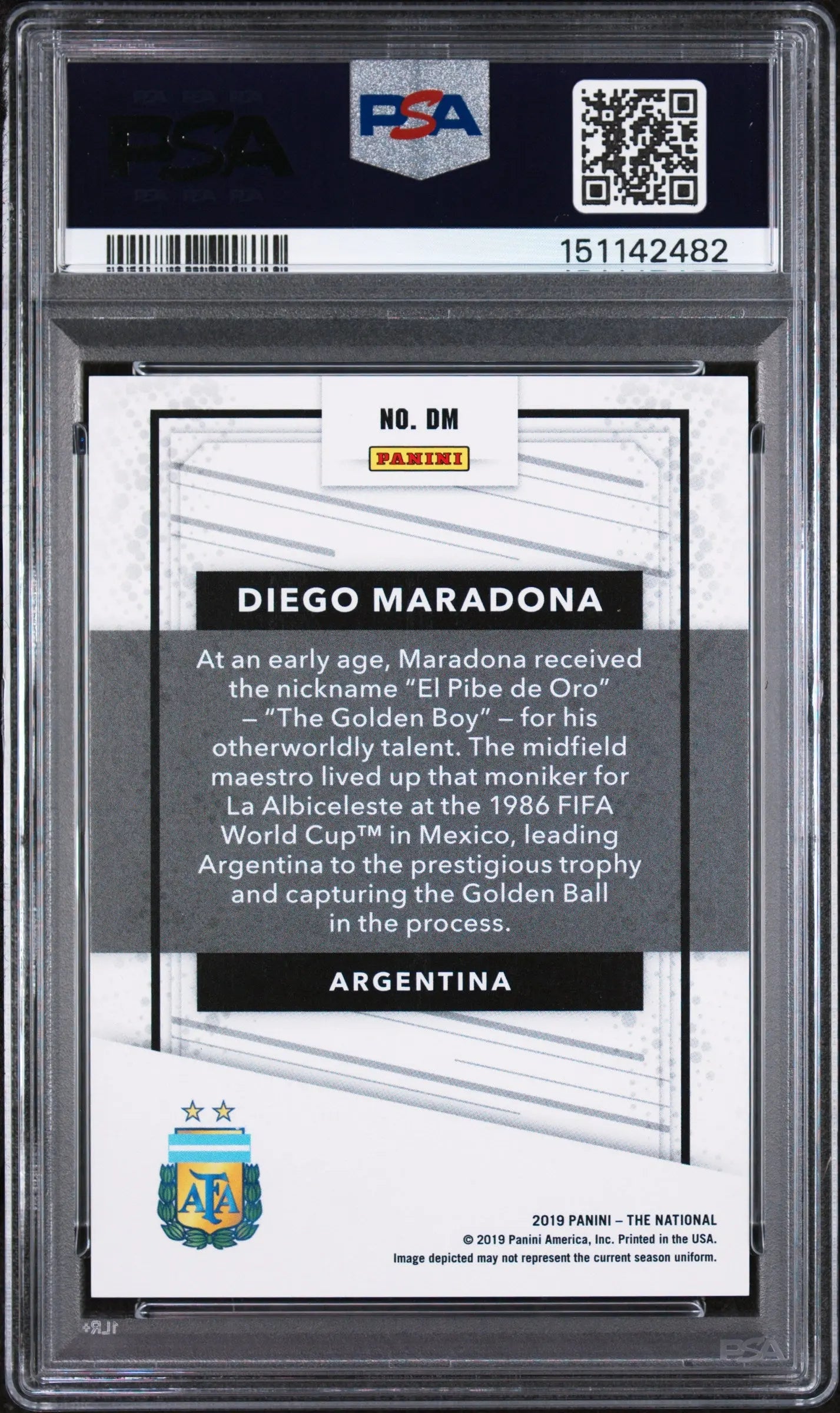 2019 Panini National Convention Legends Explosion Diego Maradona #DM /40 PSA 10 