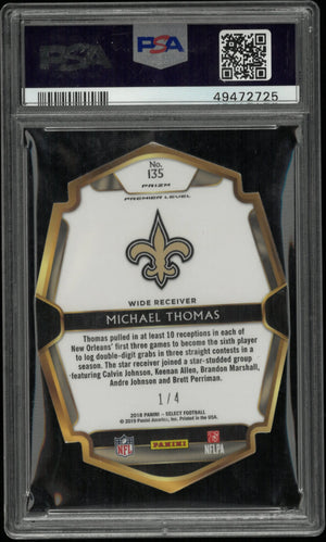 2019 Panini National Convention '18-19 Select Michael Thomas #135 /4 PSA 8 