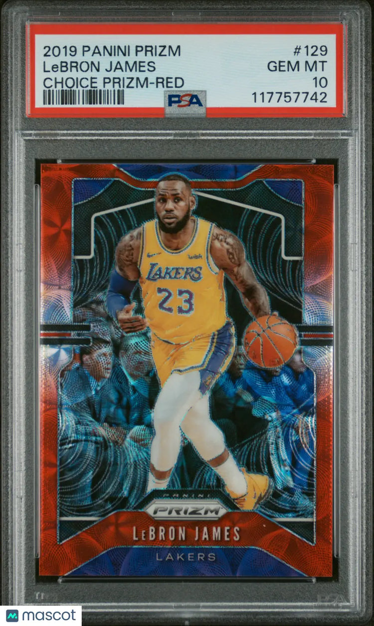 2019 Panini Prizm Basketball LeBron James Choice Red PSA 10 /88 
