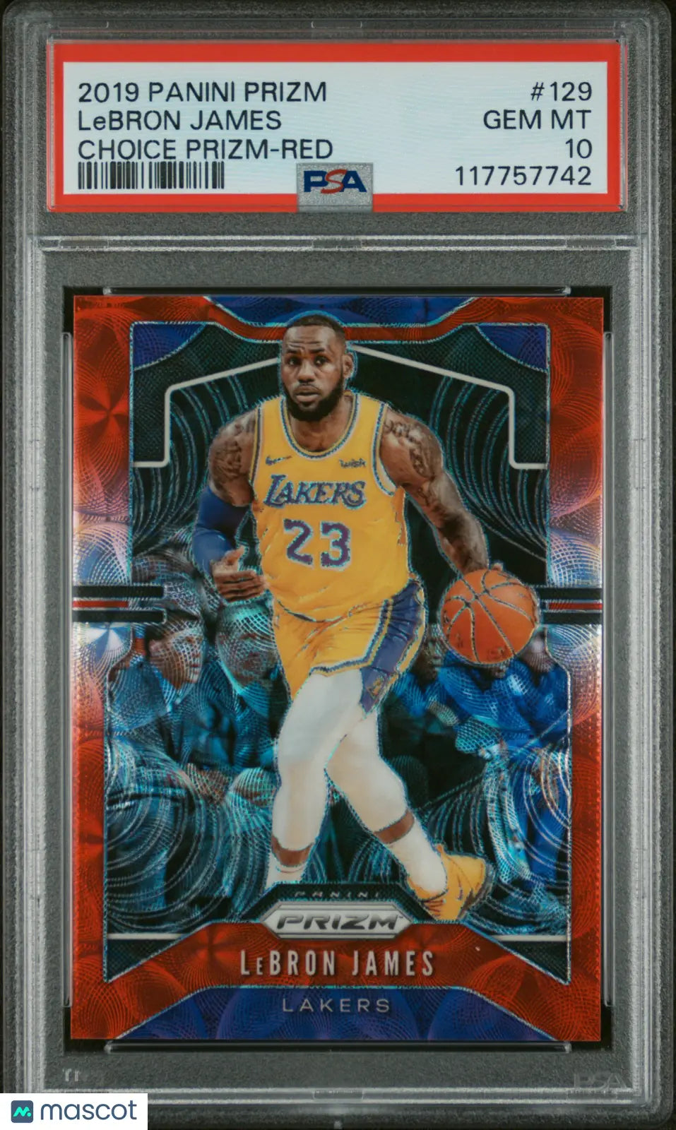 2019 Panini Prizm Basketball LeBron James Choice Red PSA 10 /88 