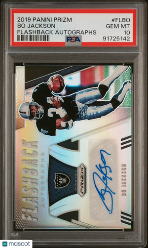2019 Panini Prizm Flashback Autographs Bo Jackson #FLBO PSA 10 