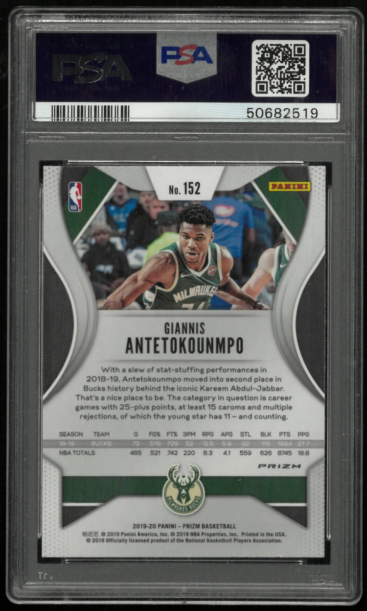 2019 Panini Prizm Giannis Antetokounmpo Ruby Wave PSA 10 