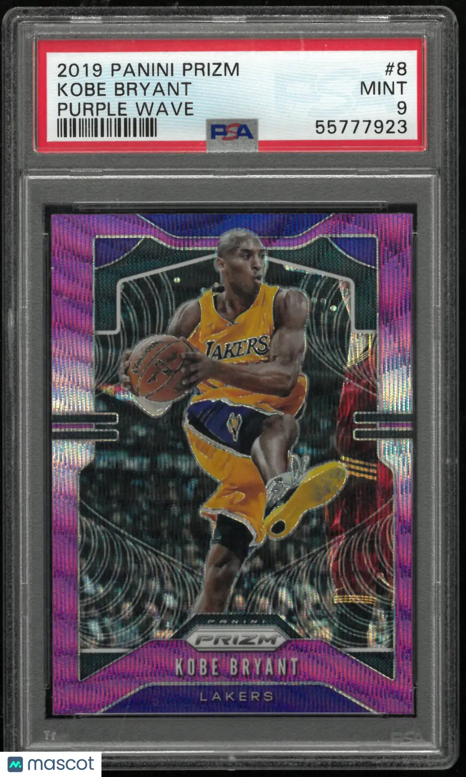 2019 Panini Prizm Kobe Bryant #8 Purple Wave PSA 9 