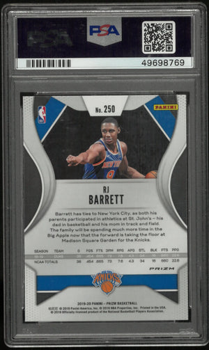 2019 Panini Prizm Rookie RJ Barrett Ruby Wave RC PSA 10 