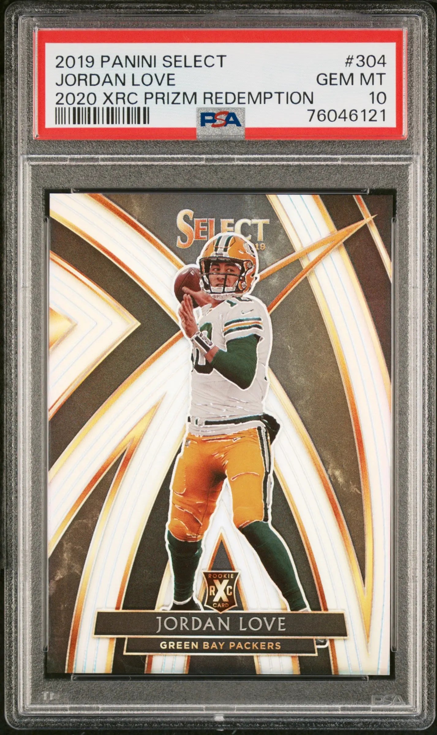 2019 Panini Select 2020 Prizm Redemption Rookie Jordan Love RC PSA 10 