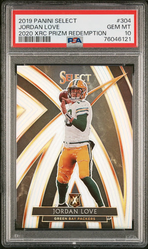 2019 Panini Select 2020 Prizm Redemption Rookie Jordan Love RC PSA 10 