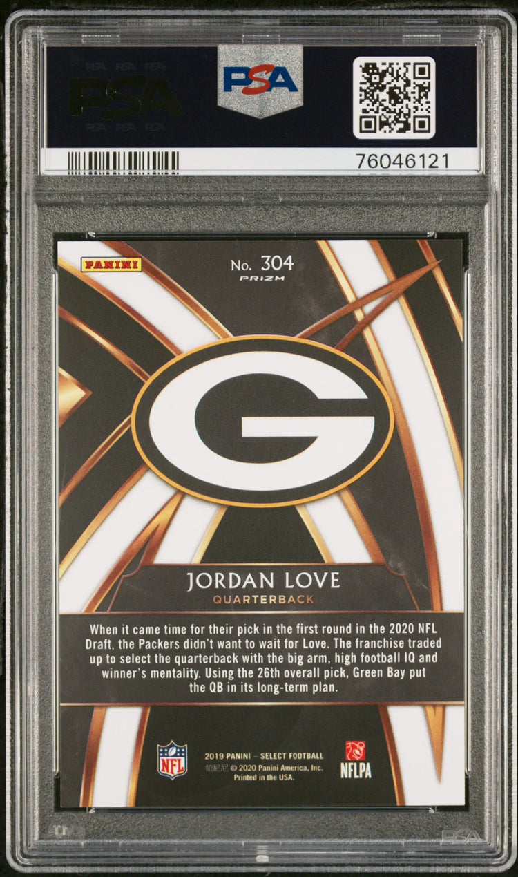 2019 Panini Select 2020 Prizm Redemption Rookie Jordan Love RC PSA 10 