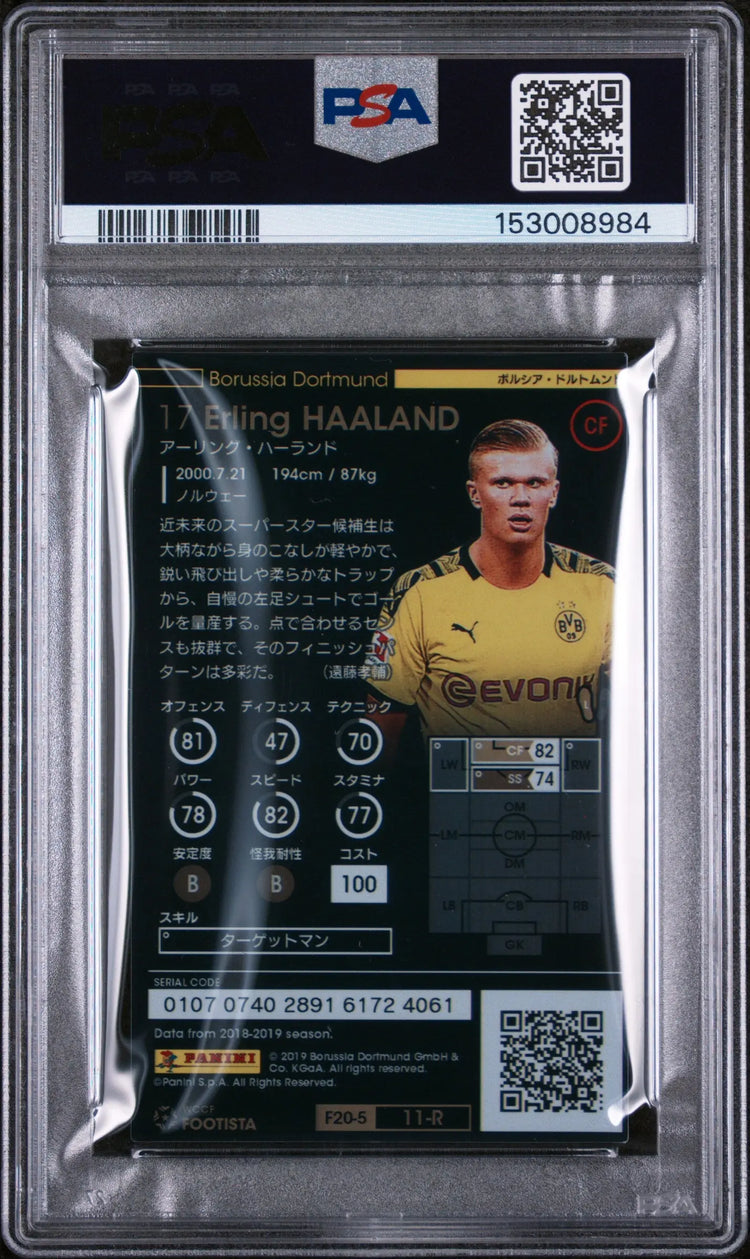 2019 Panini WCCF Footista Erling Haaland PSA 10 