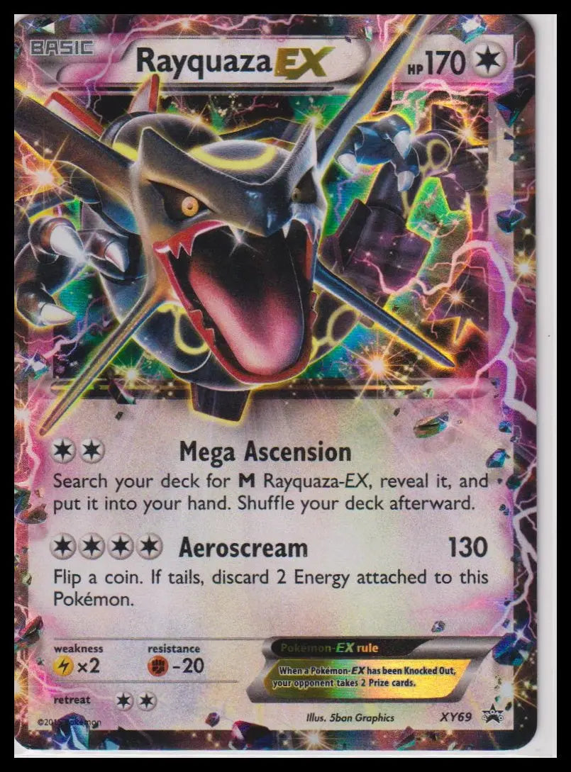 2019 Pokemon Black Star Promo Rayquaza EX XY69 LP 