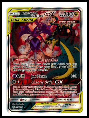 2019 Pokemon Cosmic Eclipse Naganadel & Guzzlord GX Alt Art 224/236 