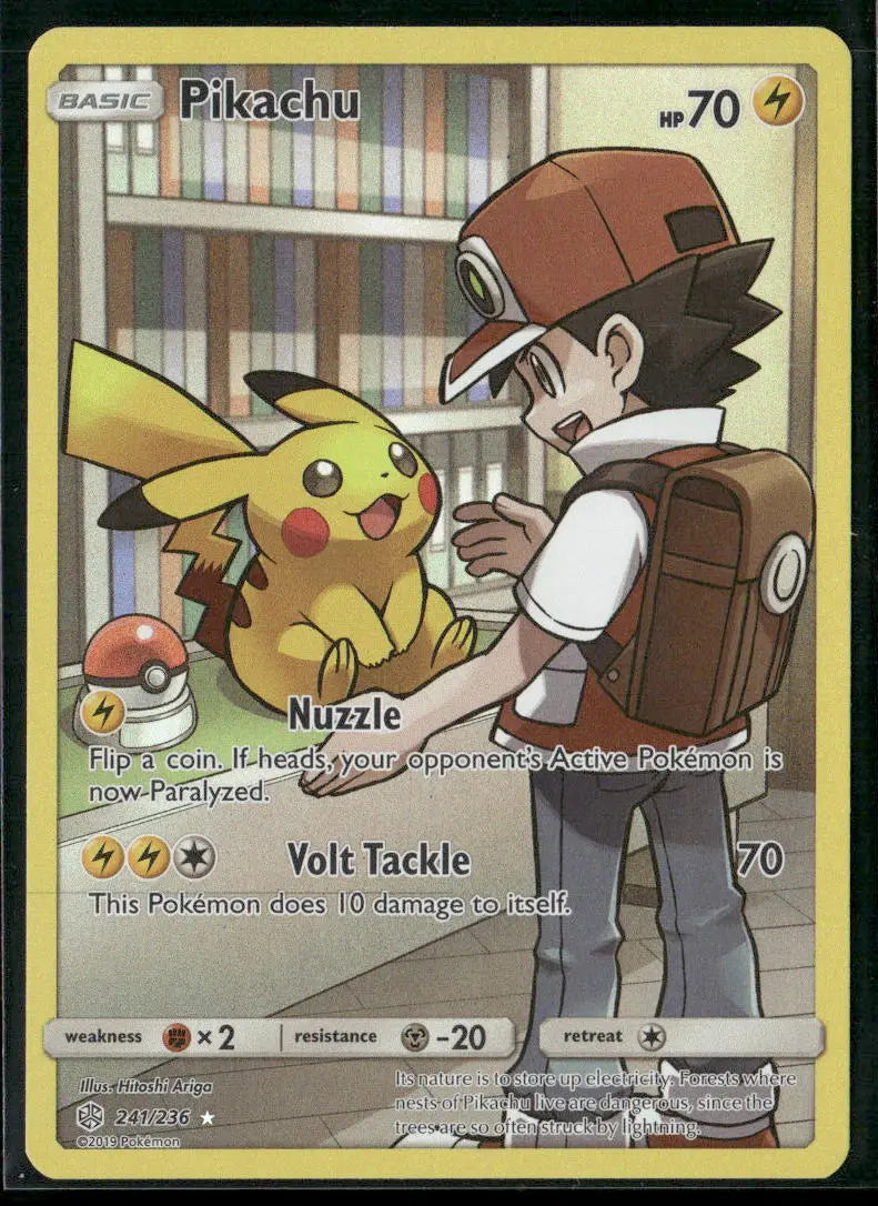 2019 Pokemon Cosmic Eclipse Secret Rare Pikachu 241/236 