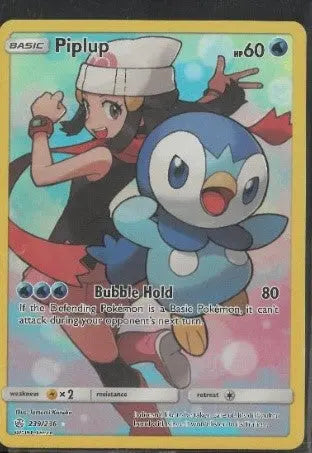 2019 Pokemon Cosmic Eclipse Secret Rare Piplup 239/236 