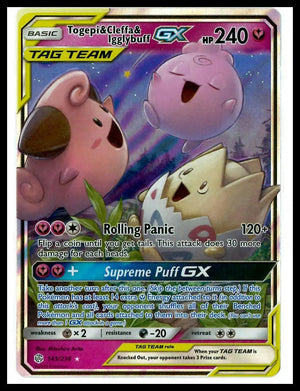 2019 Pokemon Cosmic Eclipse Togepi & Cleffa & Igglybuff GX 143/236 