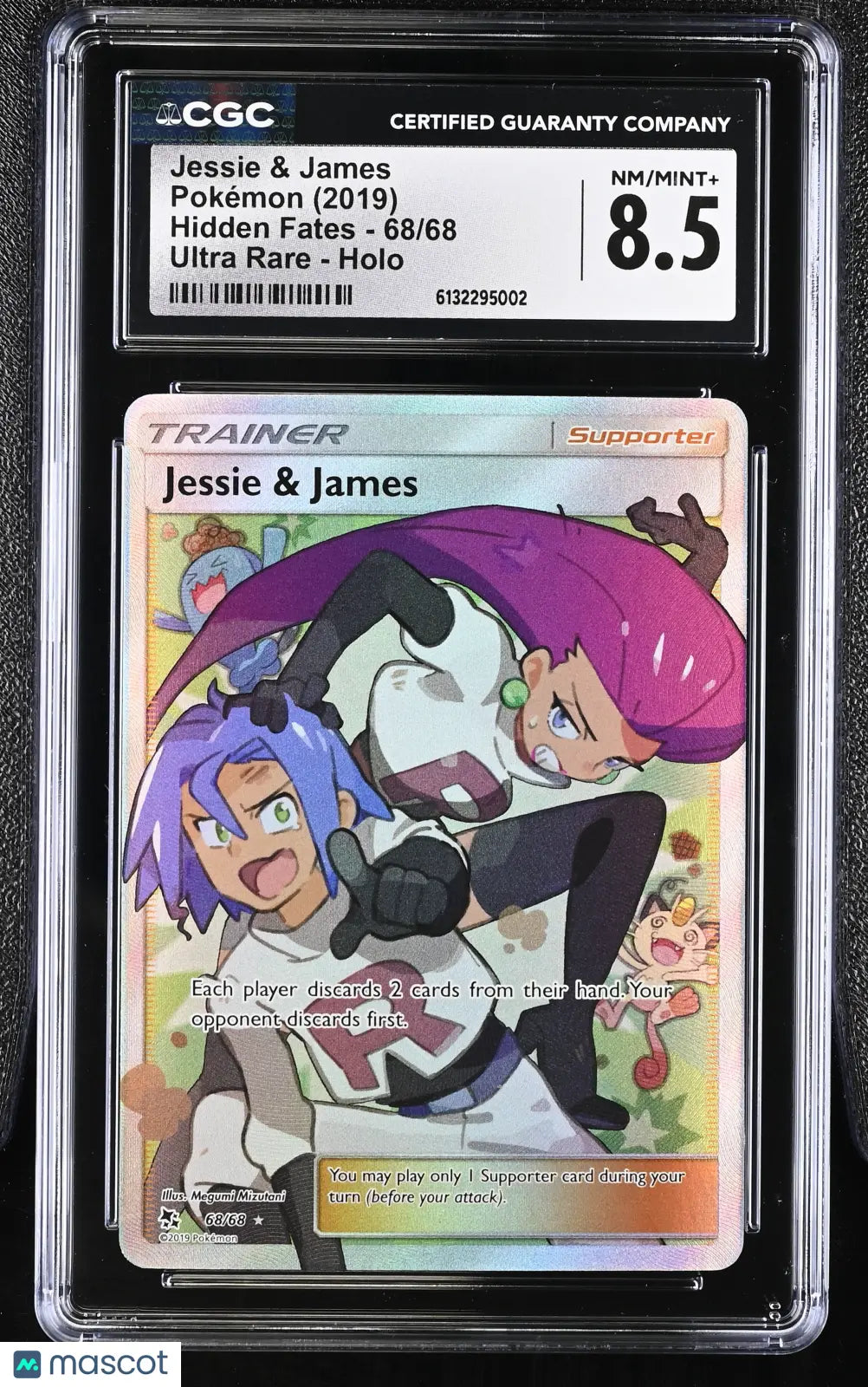2019 Pokemon Hidden Fates Jessie & James Holo Ultra Rare  CGC 8.5 #68/68 