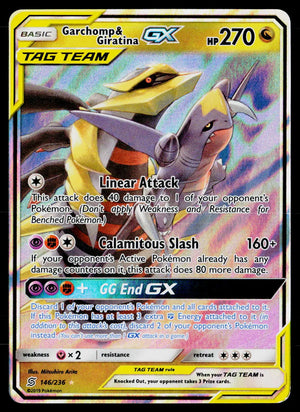 2019 Pokemon SM Unified Minds #146/236 Garchomp & Giratina GX 