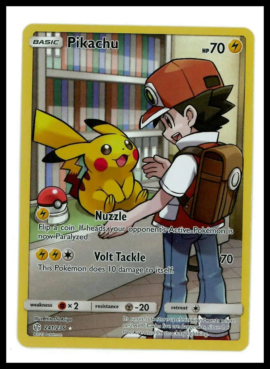 2019 Pokemon Sun Moon Cosmic Eclipse Pikachu 241/236 LP 