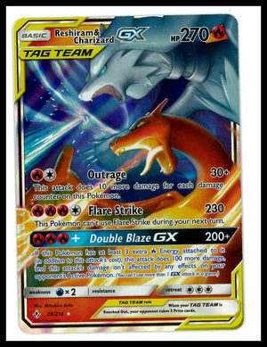 2019 Pokemon Sun Moon Unbroken Bonds Reshiram & Charizard GX 20/214 