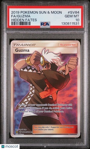 2019 Pokemon Sun & Moon Hidden Fates Guzma Fa Hidden Fates PSA 10 #SV84 