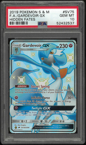 2019 Pokemon Sun & Moon Hidden Fates SV75/SV94 FGardevoir Gx PSA 10 