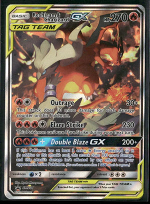 2019 Pokemon Sun & Moon Promo Reshiram & Charizard GX SM201 