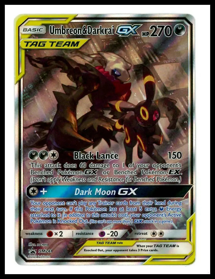 2019 Pokemon Sun & Moon Promos Umbreon & Darkrai GX Tag Team SM241 