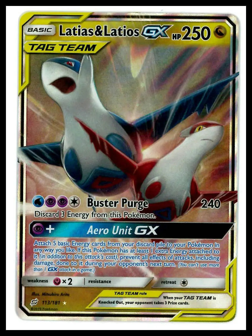 2019 Pokemon Team Up Latias & Latios GX 113/181 