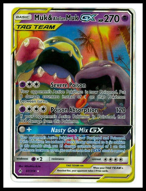 2019 Pokemon Unbroken Bonds Muk & Alolan Muk GX 61/214 (A) 