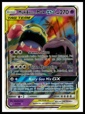 2019 Pokemon Unbroken Bonds Muk & Alolan Muk GX 61/214 (B) 