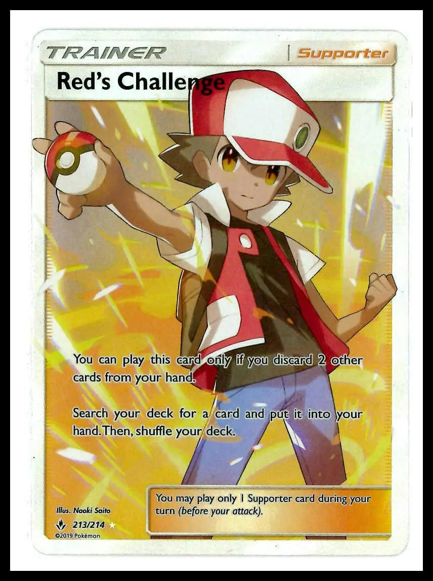 2019 Pokemon Unbroken Bonds Red's Challenge 213/214 