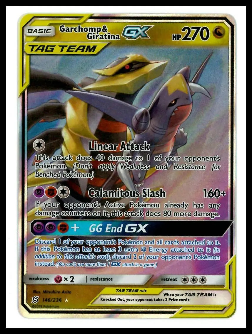 2019 Pokemon Unified Minds Garchomp & Giratina GX 146/236 