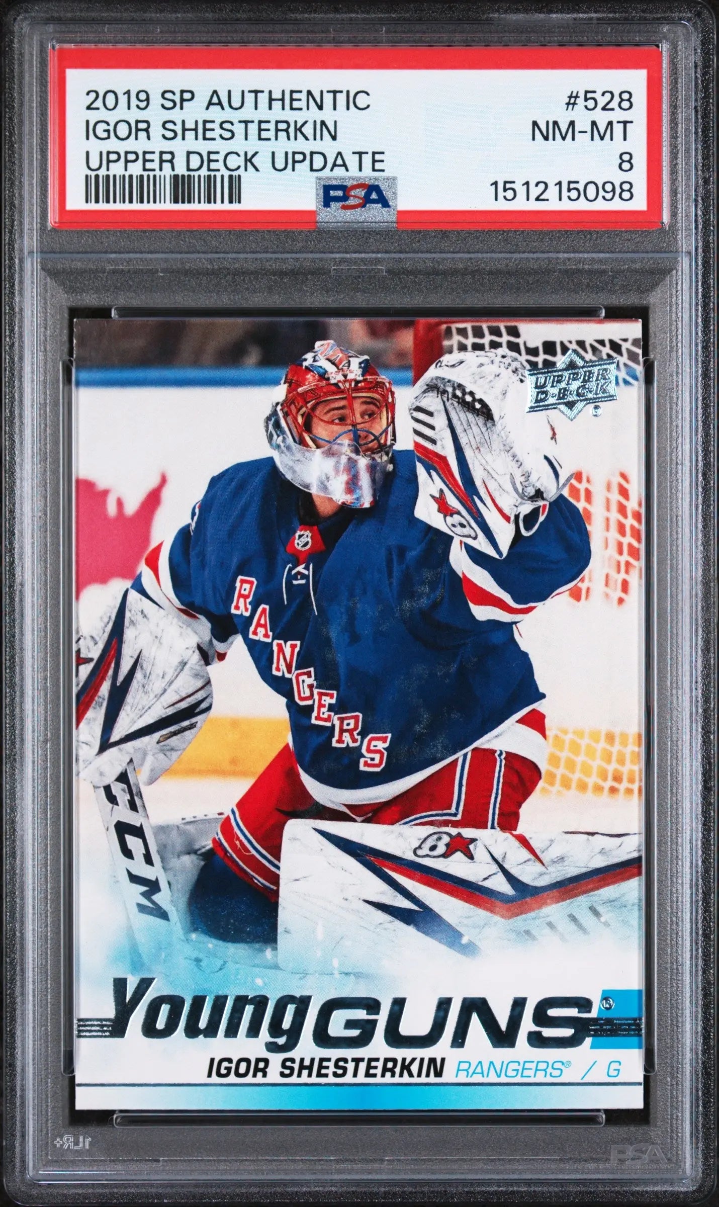 2019 SP Authentic Upper Deck Update Young Guns Rookie Igor Shesterkin RC PSA 8 
