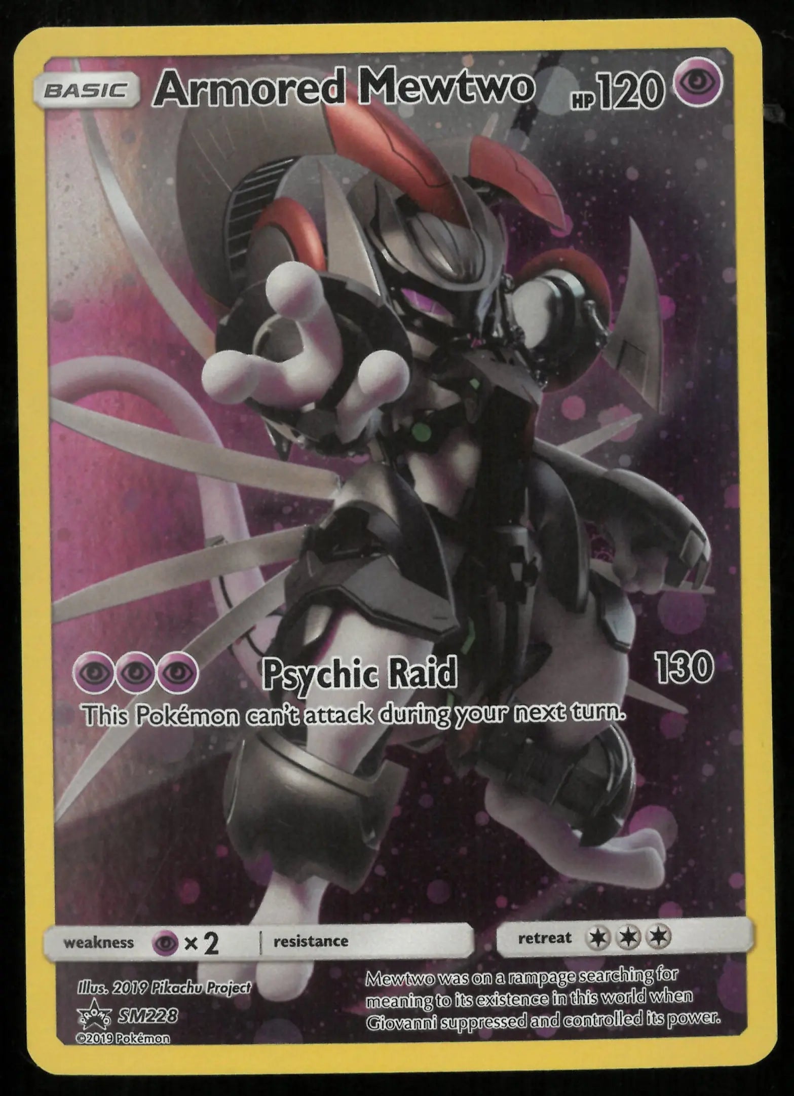 2019 Sun & Moon Promo Armored Mewtwo SM228 