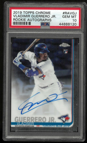 2019 Topps Chrome Rookie Autographs Vladimir Guerrero Jr. Auto RC PSA 10 