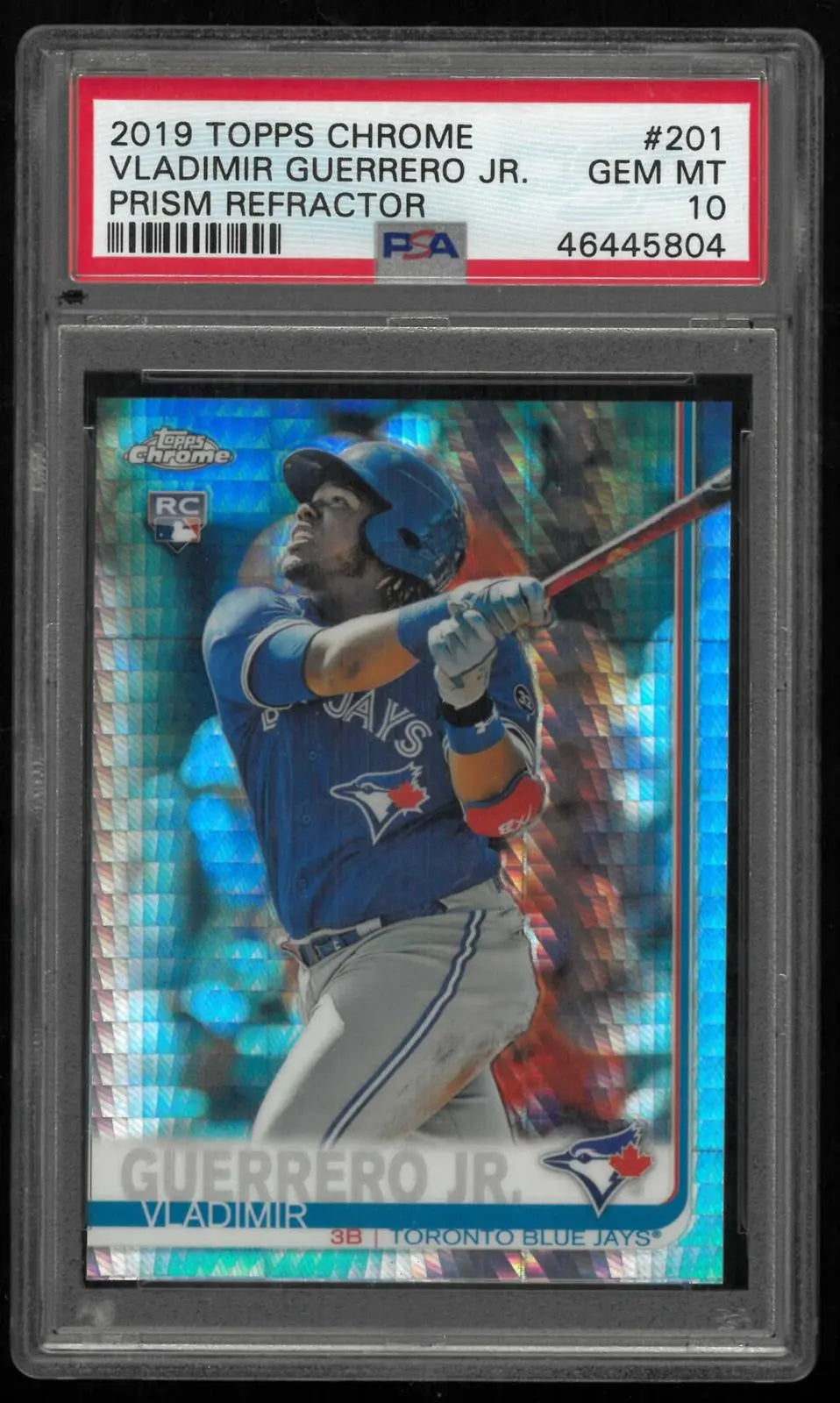 2019 Topps Chrome Rookie Vladimir Guerrero Jr. RC Prism Refractor PSA 10 