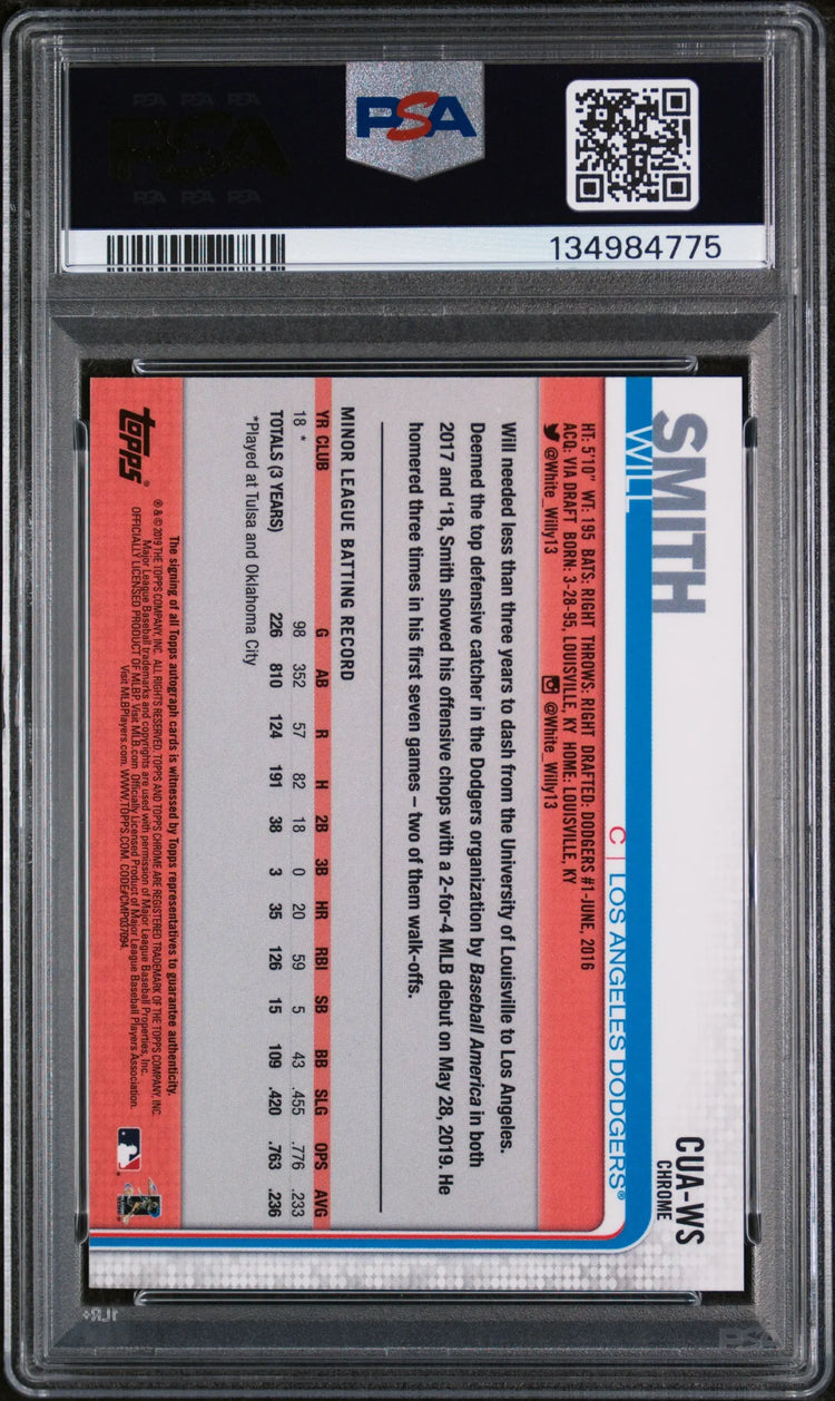 2019 Topps Chrome Update Rookie Auto Will Smith #WS PSA 10 