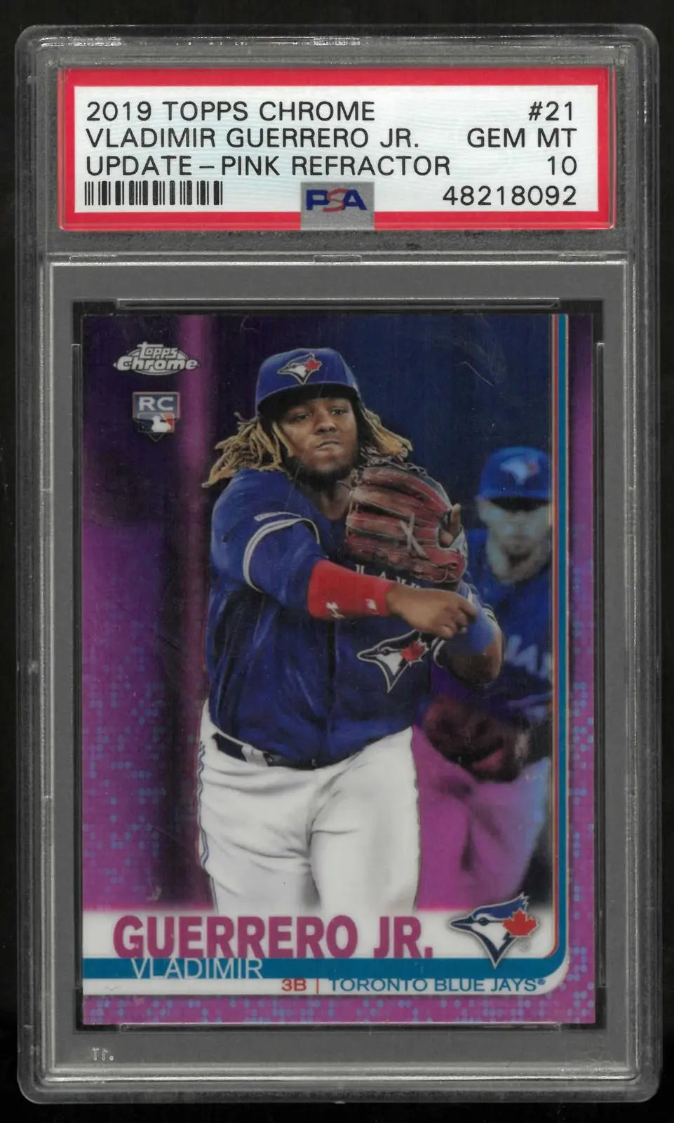 2019 Topps Chrome Update Rookie Vladimir Guerrero Jr. RC Pink Refractor PSA 10 