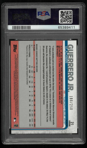 2019 Topps Chrome Update Rookie Vladimir Guerrero Jr. RC Refractor /250 PSA 10 