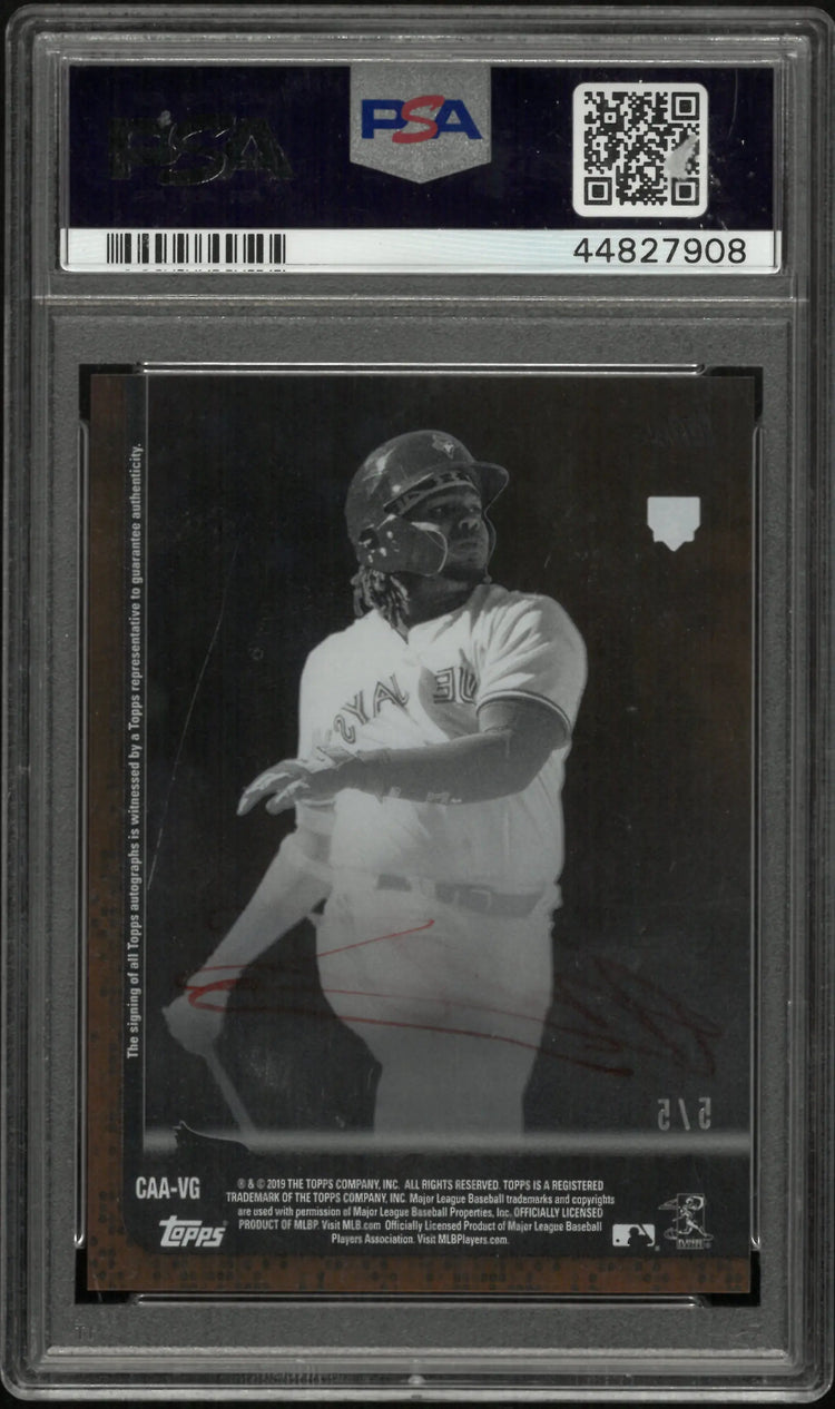 2019 Topps Clearly Authentic Auto Vladimir Guerrero JR. RC Orange PSA 10 5/5 
