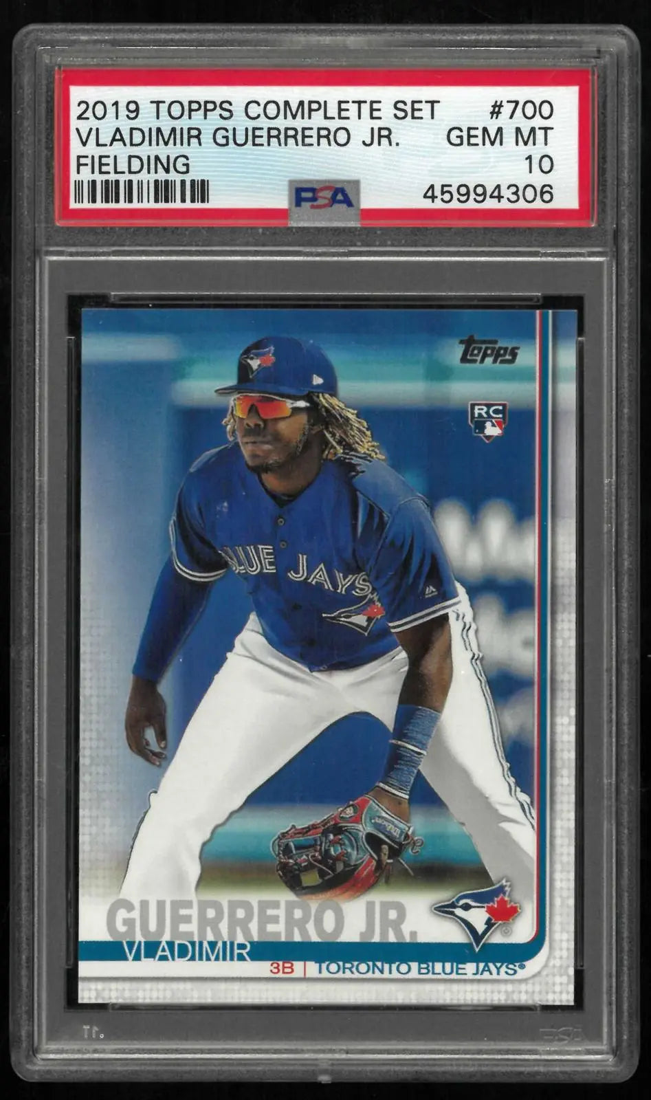 2019 Topps Complete Set Baseball Rookie Vladimir Guerrero Jr. RC Fielding PSA 10 