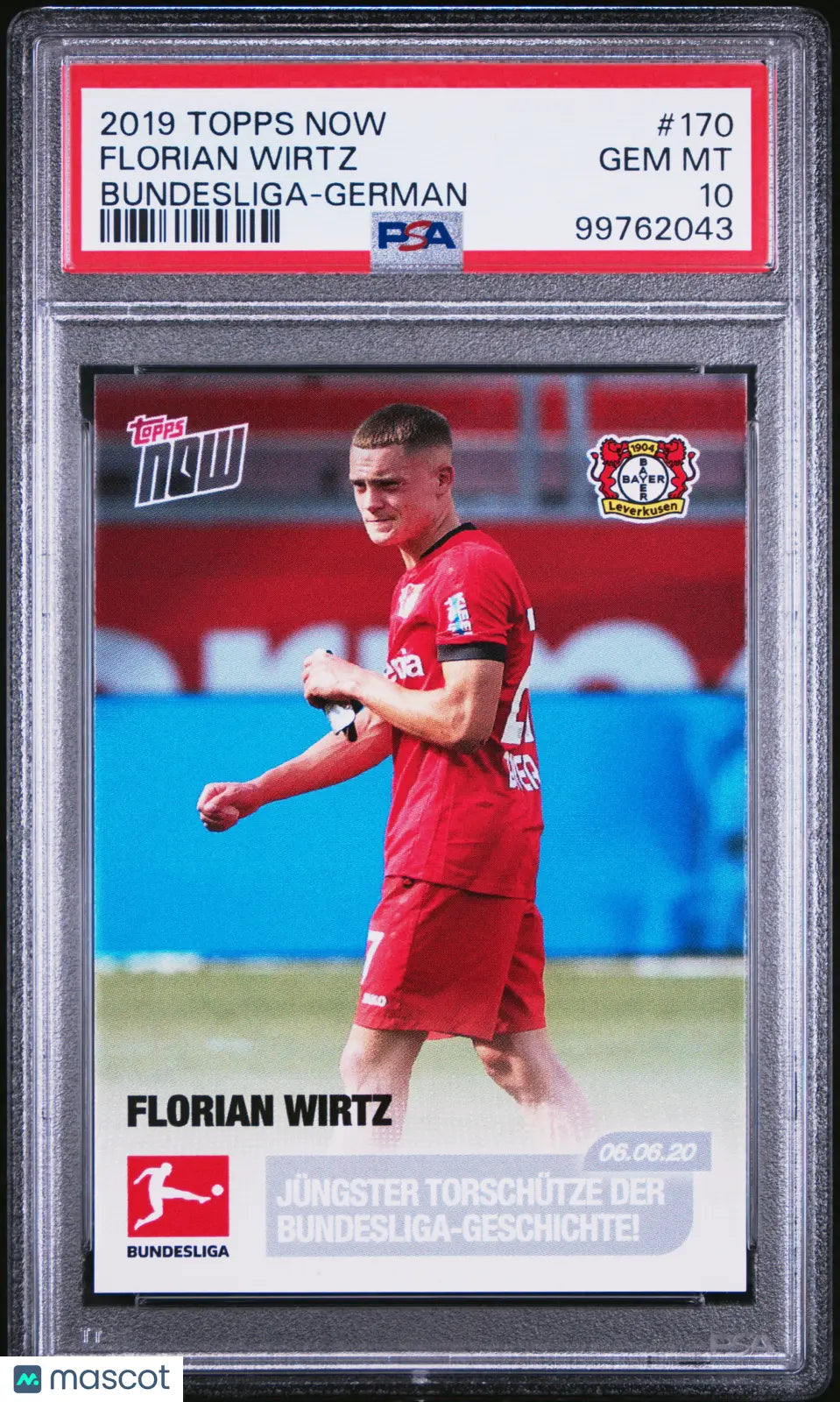 2019 Topps Now Bundesliga Florian Wirtz #170 German PSA 10 