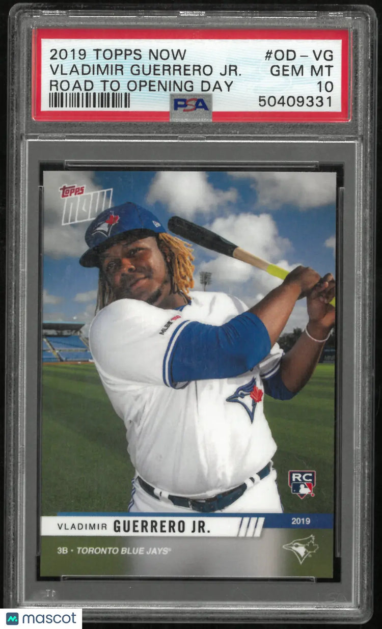 2019 Topps Now Road To Opening Day Rookie Vladimir Guerrero JR. #OD-VG PSA 10 