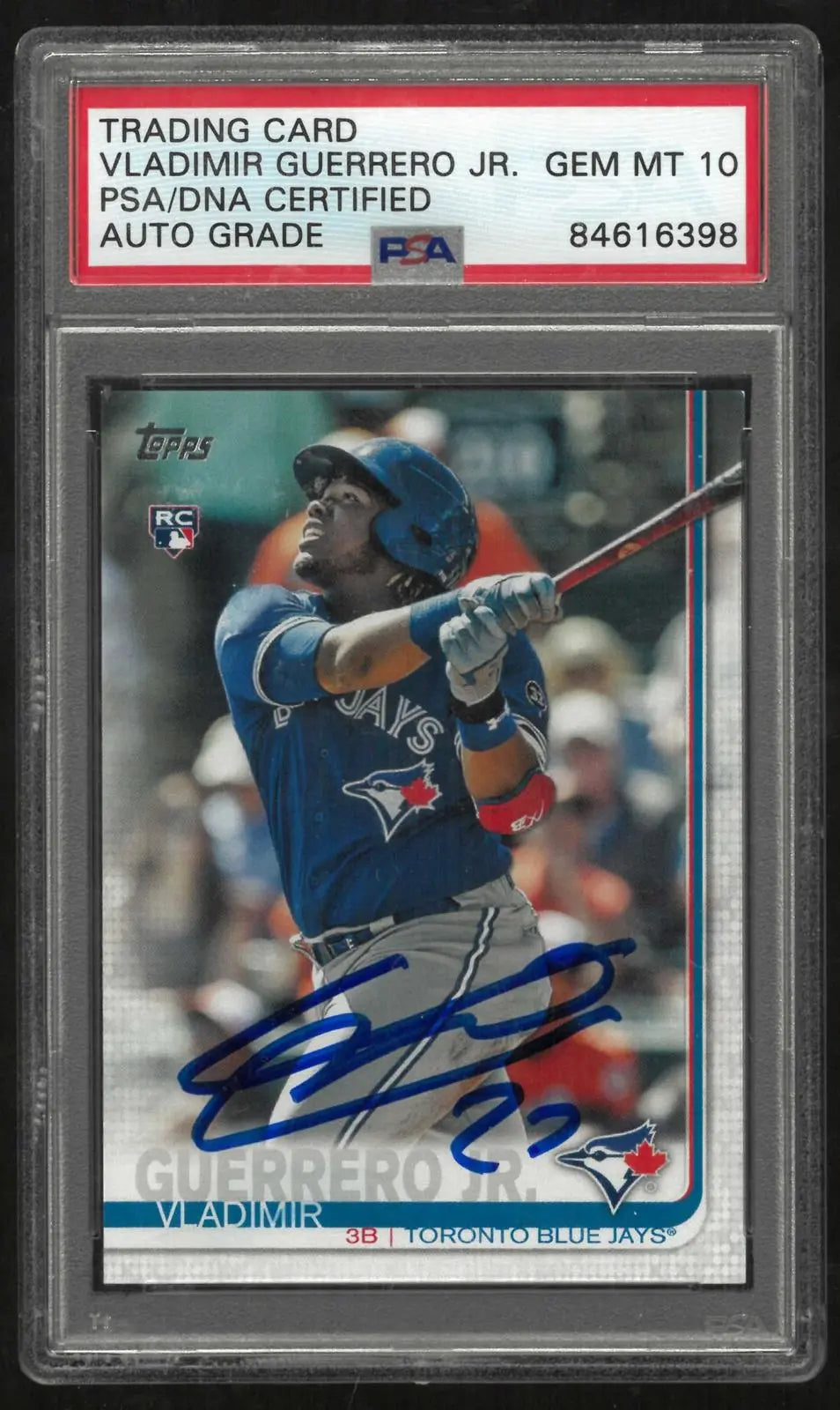 2019 Topps Series 2 Direct Autograph Rookie Vladimir Guerrero Jr. RC Auto PSA 10 