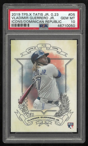 2019 Topps Tatis Jr. Icons Dominican Republic Vladimir Guerrero Jr. RC PSA 10 